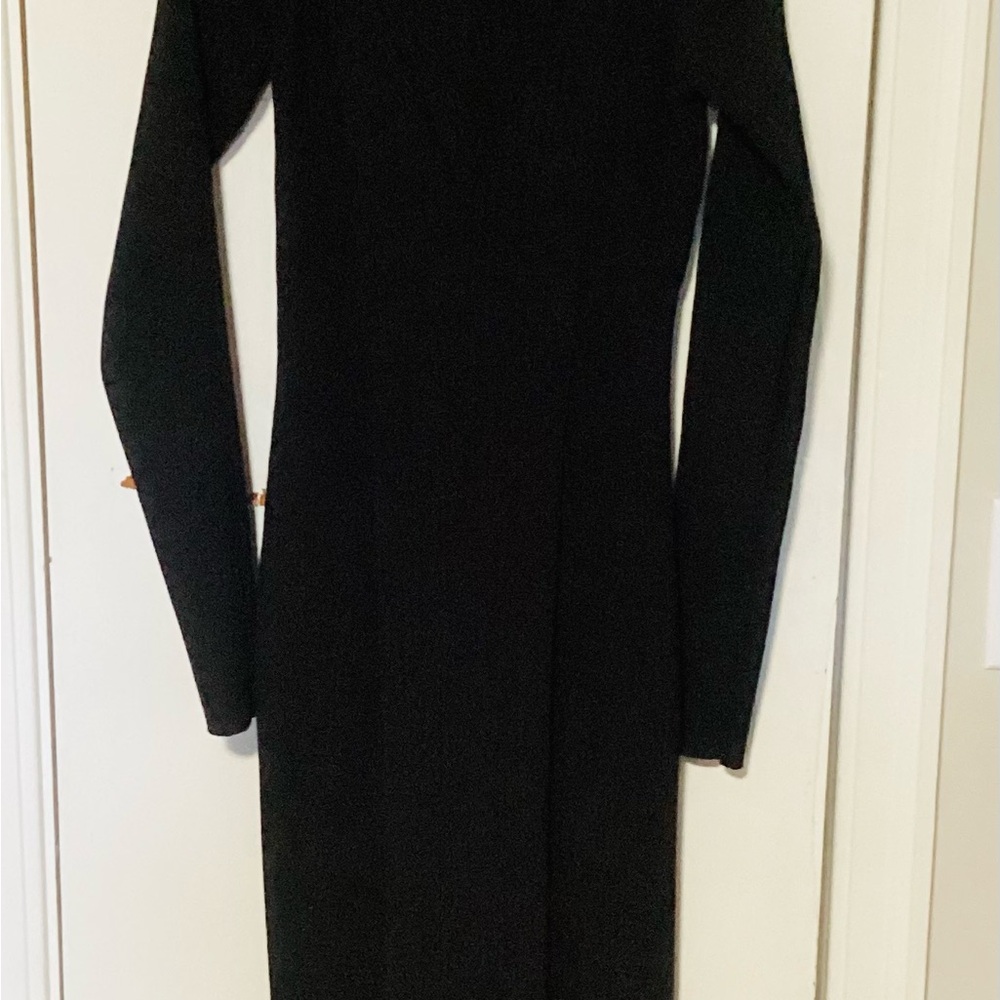 INC International Concepts Black Long Sleeve Dress